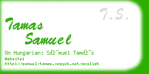 tamas samuel business card